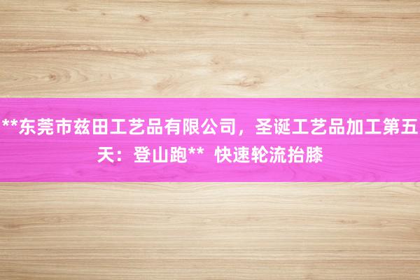 **东莞市兹田工艺品有限公司，圣诞工艺品加工第五天：登山跑**  快速轮流抬膝